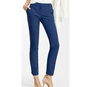 Express Columnist Mid Rise Ankle Pants in Navy Blue Women's 00R